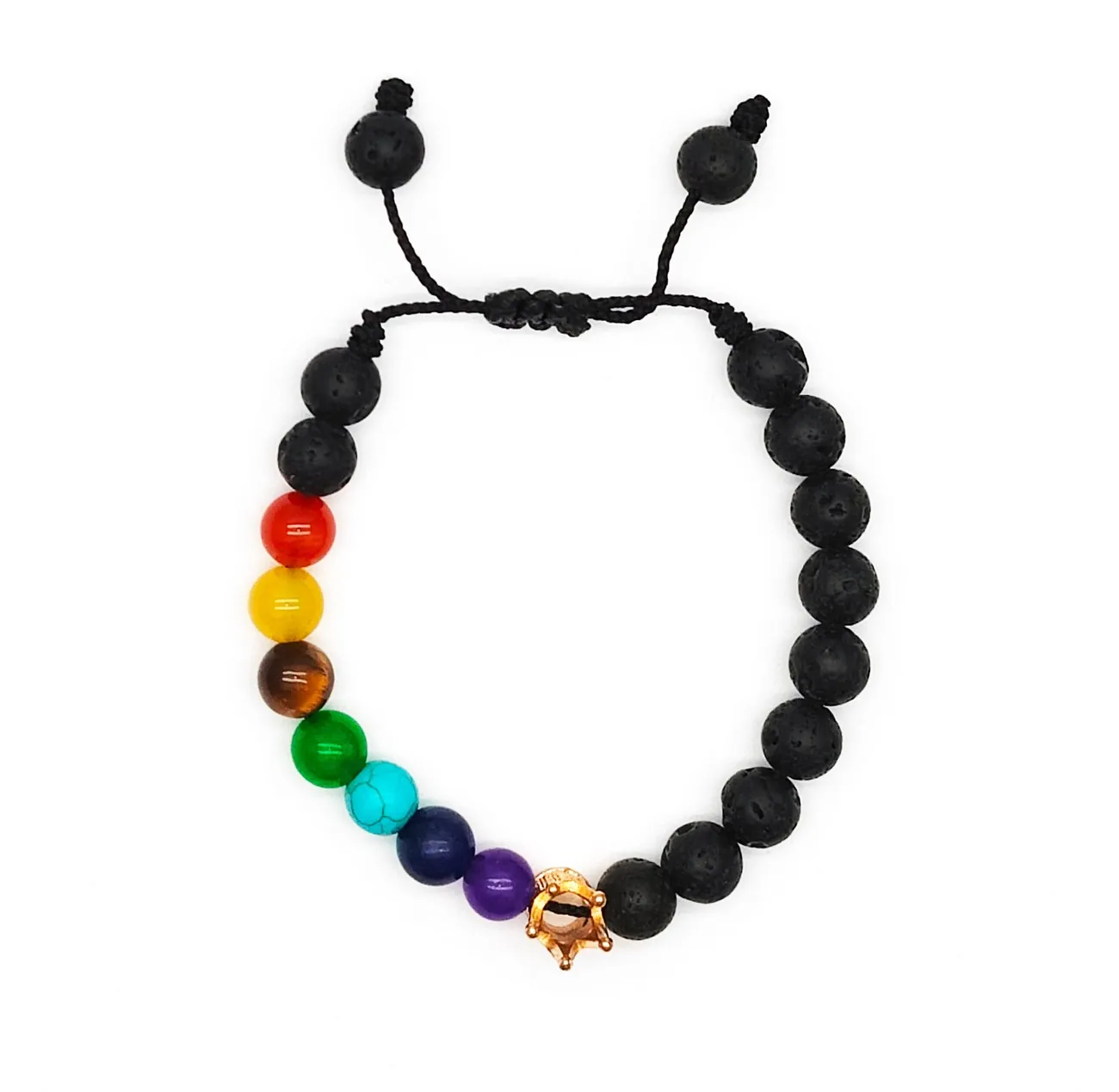 Pulsera 7 Chakras Cuarzos King Or Queen Unisex + Estuche 