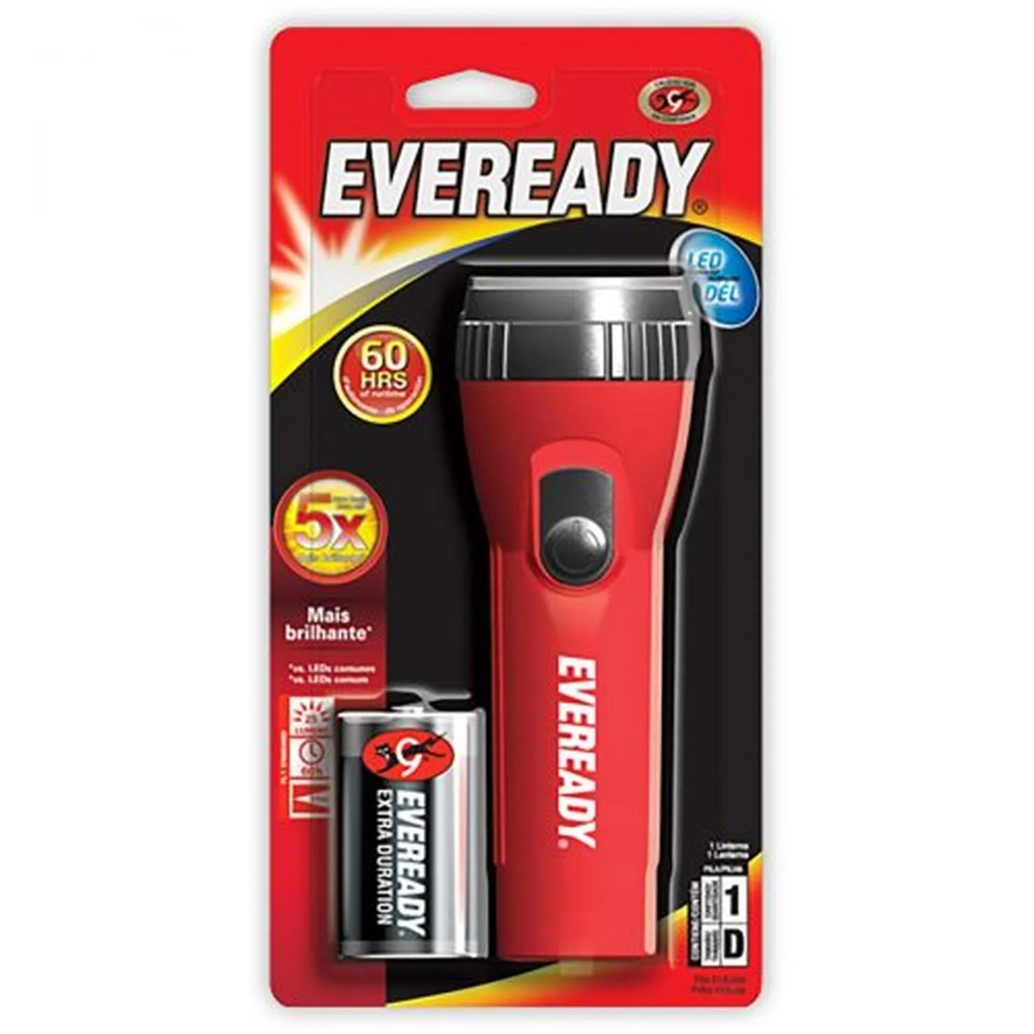 Linterna One Led Eveready Incluye 1Pila Tipo D x 2