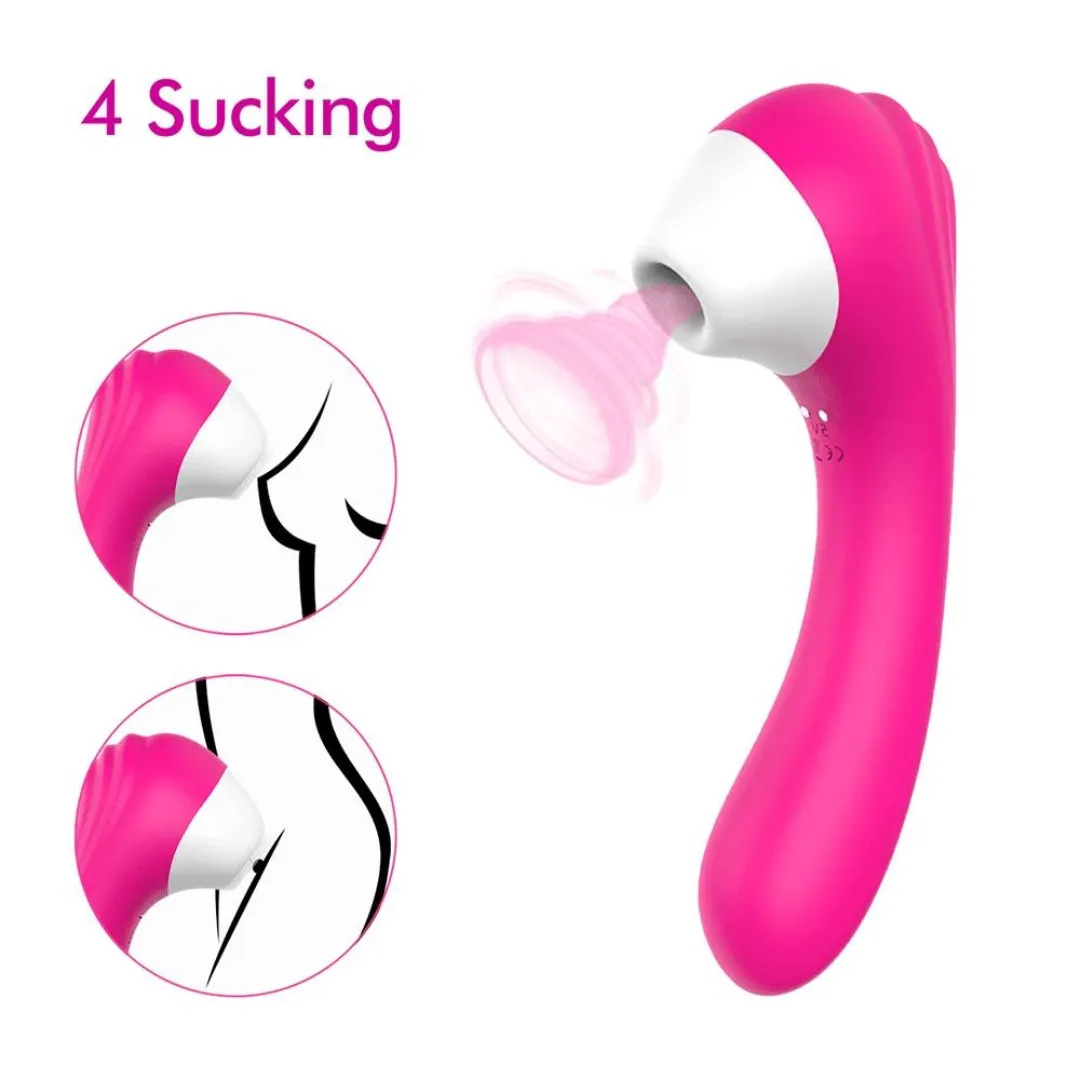 Vibrador Consolador Succionador De Clitoris 2 En 1