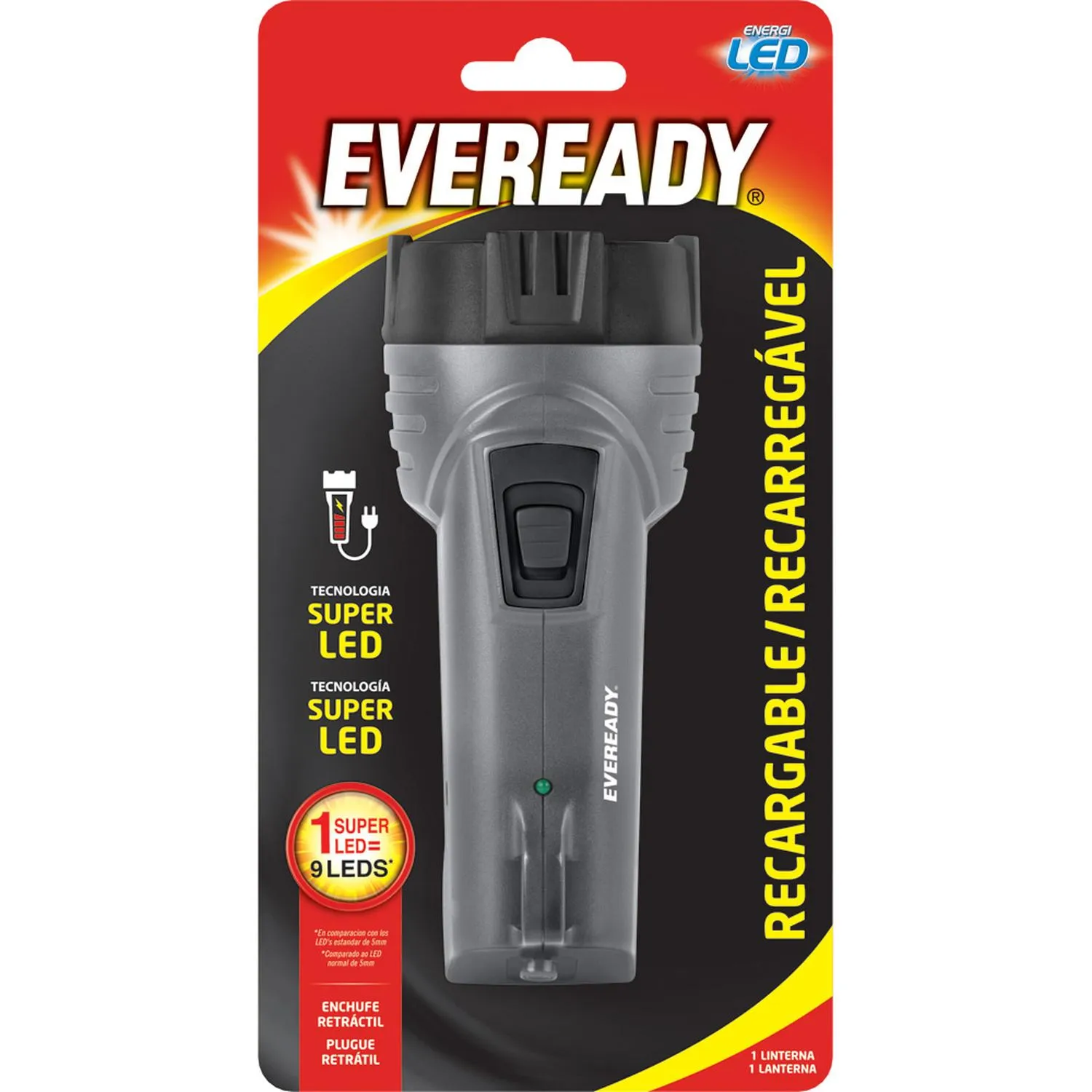 Linterna Recargable Mini Eveready Super Leds