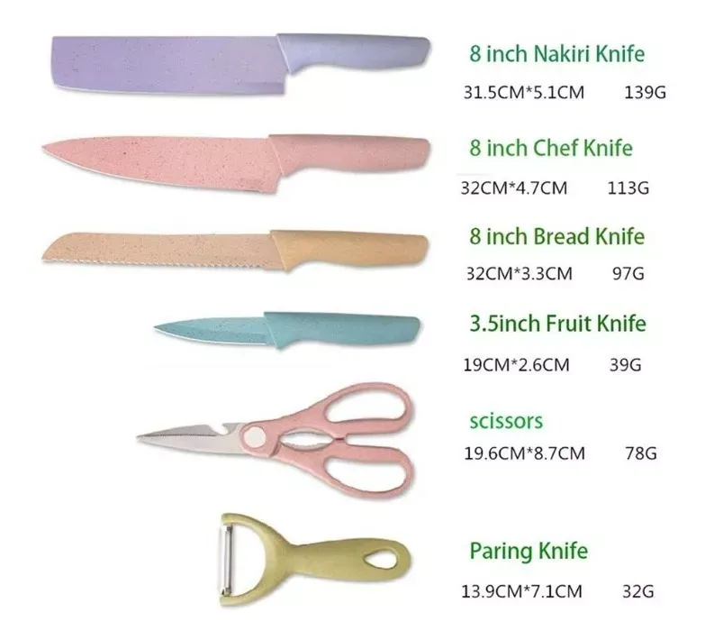 Juego De Cuchillo Y Elementos De Cocina X 6