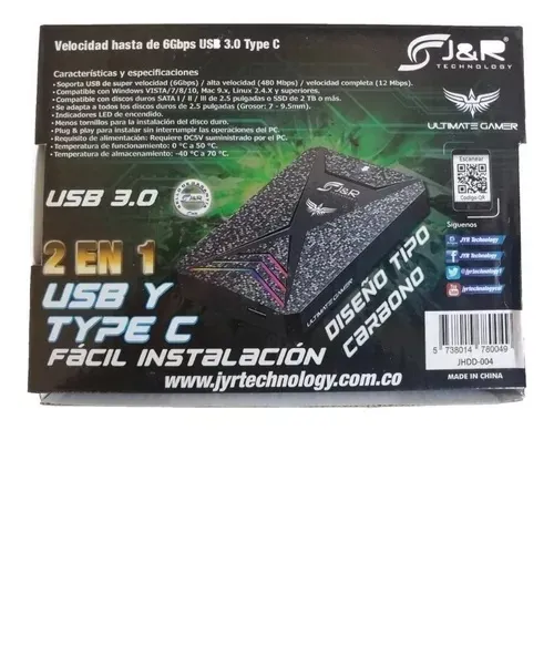 Caja Externa Disco Duro 2,5 Usb 3.0 Type C