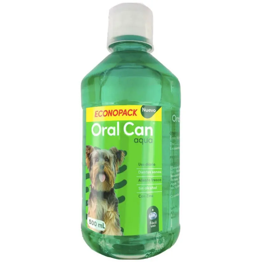 Oral Can Aqua Cuidado Oral Perros Frasco 500Ml