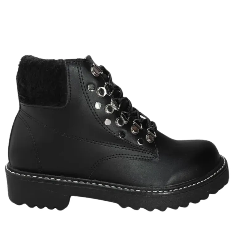 Botines Negros Cordones Alba