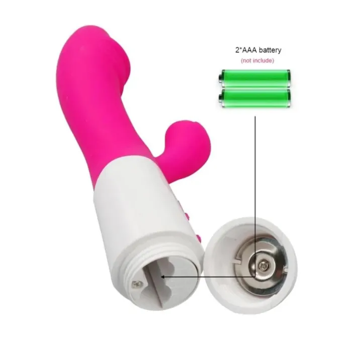 Vibrador Con Doble Estimulación Clítoris Y Punto G Pilas