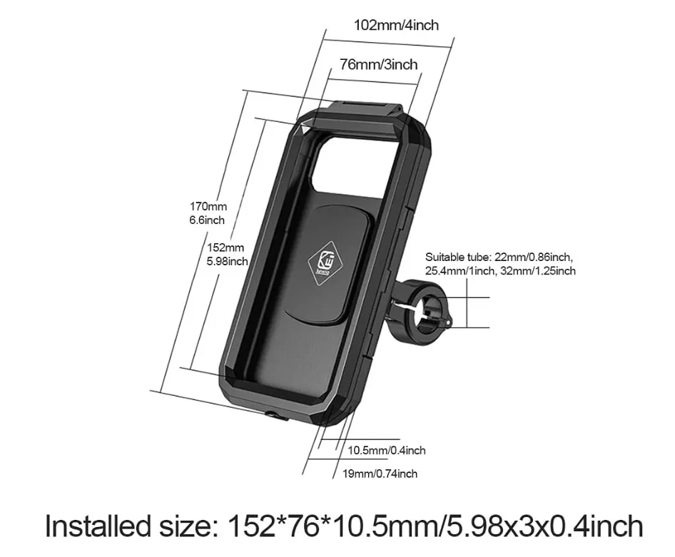 Soporte Para Celular Holder Para Motocicleta Impermable