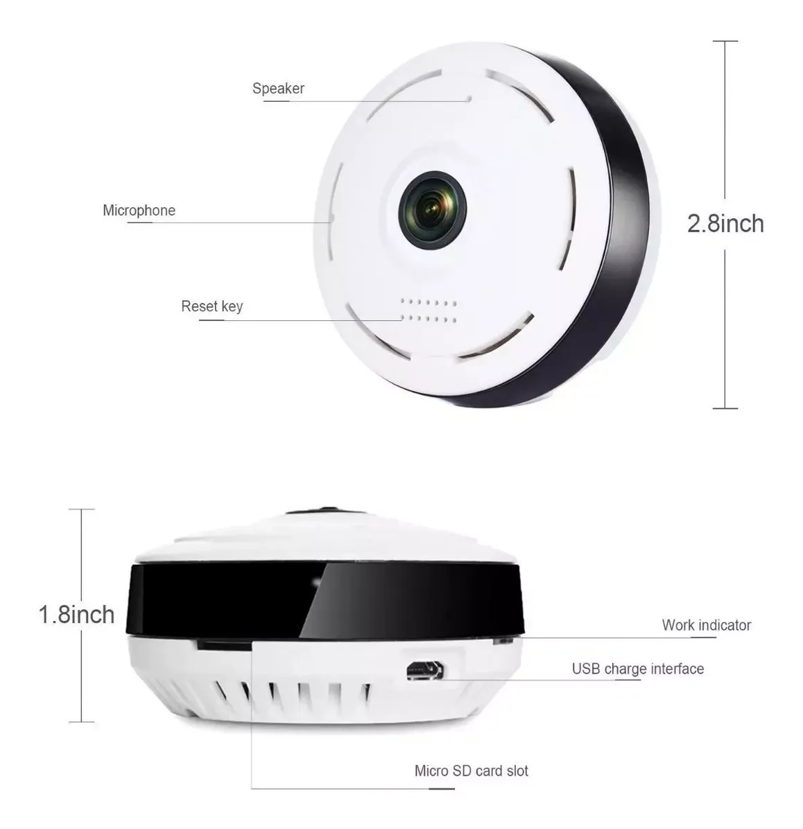 Cámara Ip Wifi Seguridad 360 Grados 3d 960p Super Precio