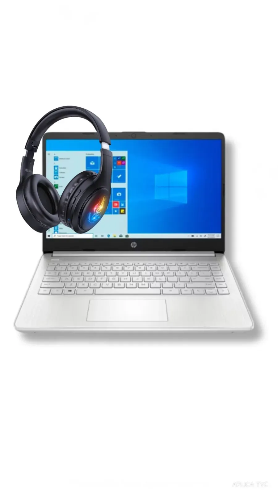 Computador Portatil HP 14"-Dq0520la Intel  Celeron N4120 256GB SSD 8GB + Diadema Inalambrica 1Hora 