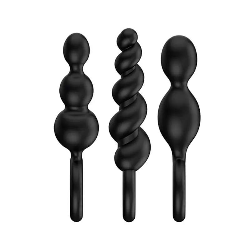 Set De Plugs Anales Booty Negro SATISFYER