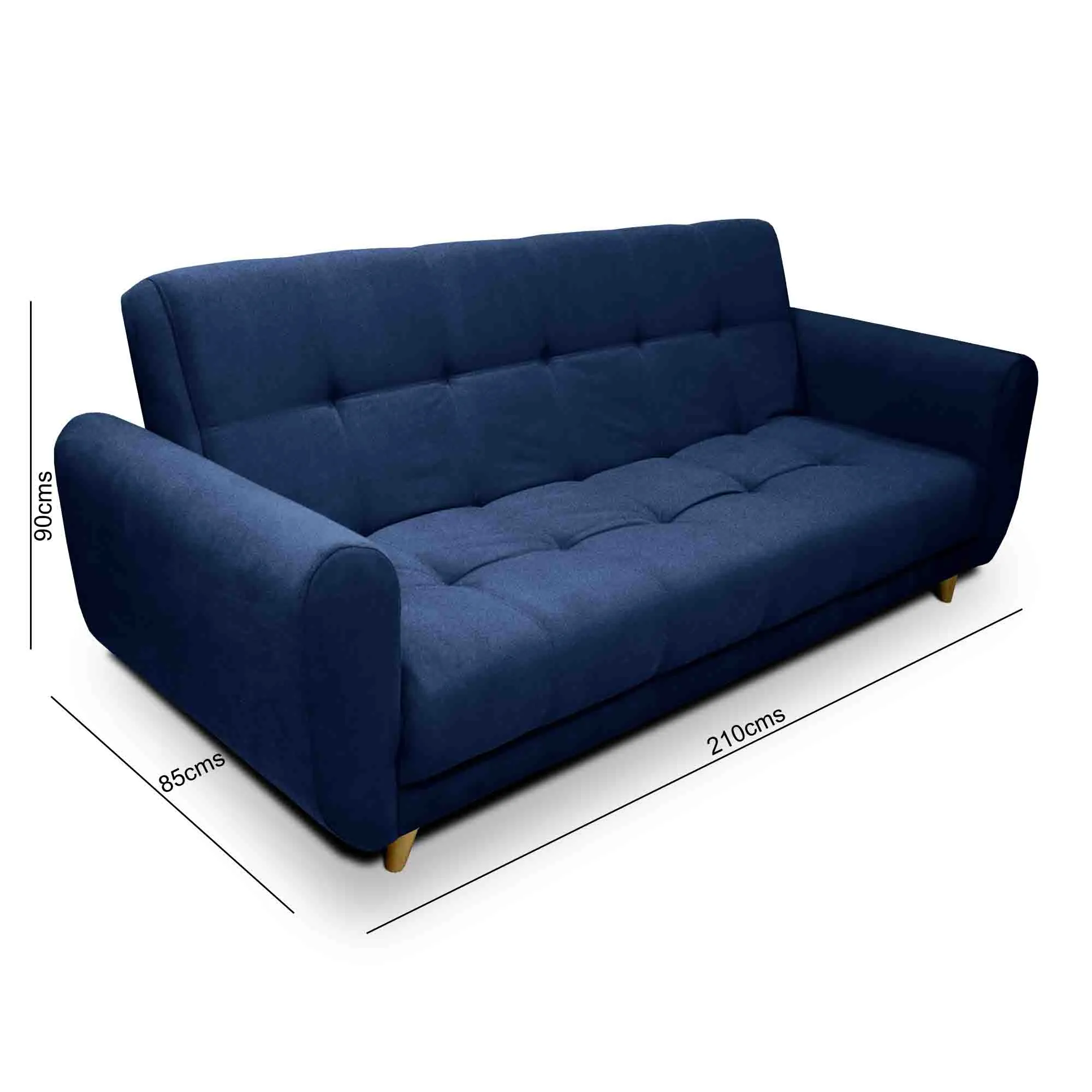 Sofa Cama Comfort Sistema Clic Clac Azul Turqui