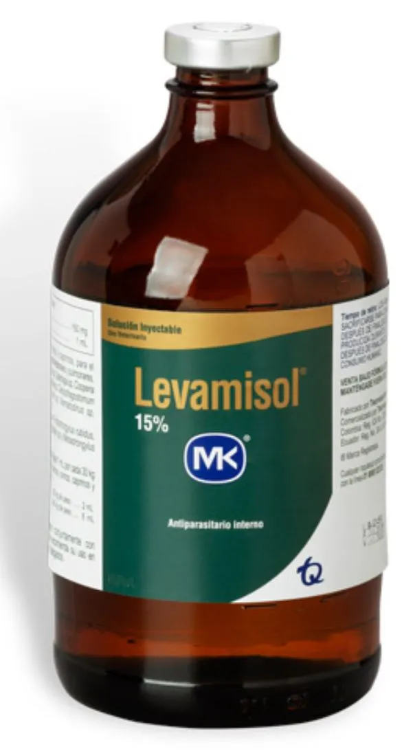 Antiparasitario Levamisol Inyectable Al 15% MK x500ml