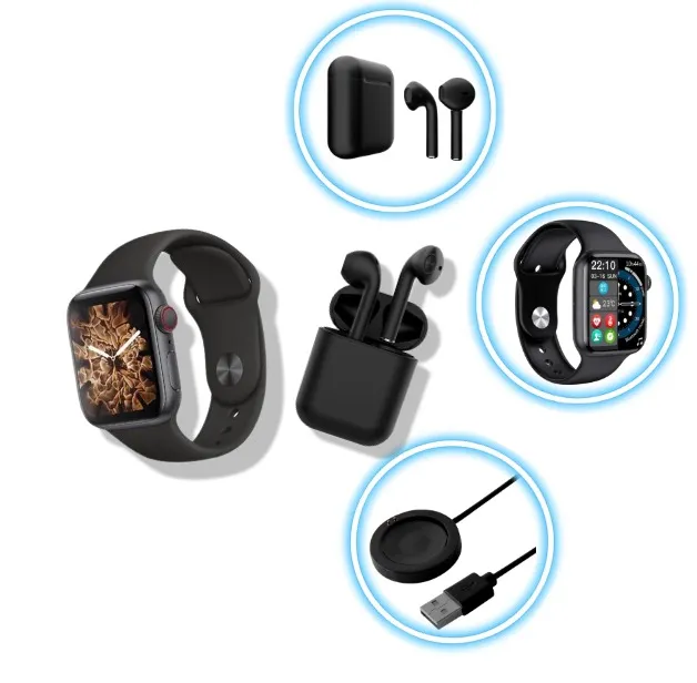 Reloj Inteligente T500 Plus Con 2 Pulsos+Audifonos Bluetooth Inpods 12