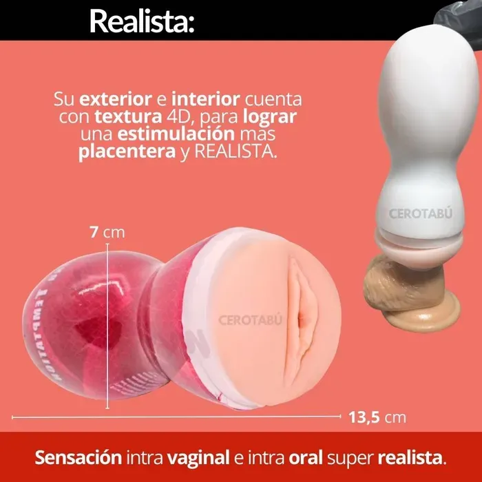 Vagina Realista Masturbador Masculino Flexible Juguete Sexual 