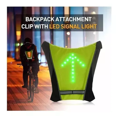 Chaleco Reflectivo Bicicleta Direccionales Luces Led Control