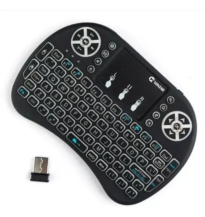 Mini Teclado Inalámbrico Android Smart Tv Iluminado Tvbox