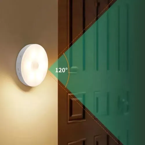 Lámpara Nocturna Luz Led Recargable Con Sensor Movimiento