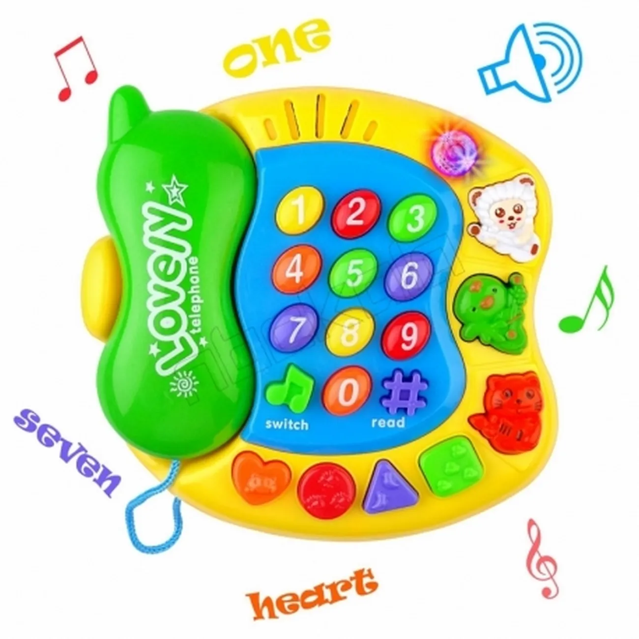 Teléfono Celular Juguete Musical Animales Bebe Niño +bateria