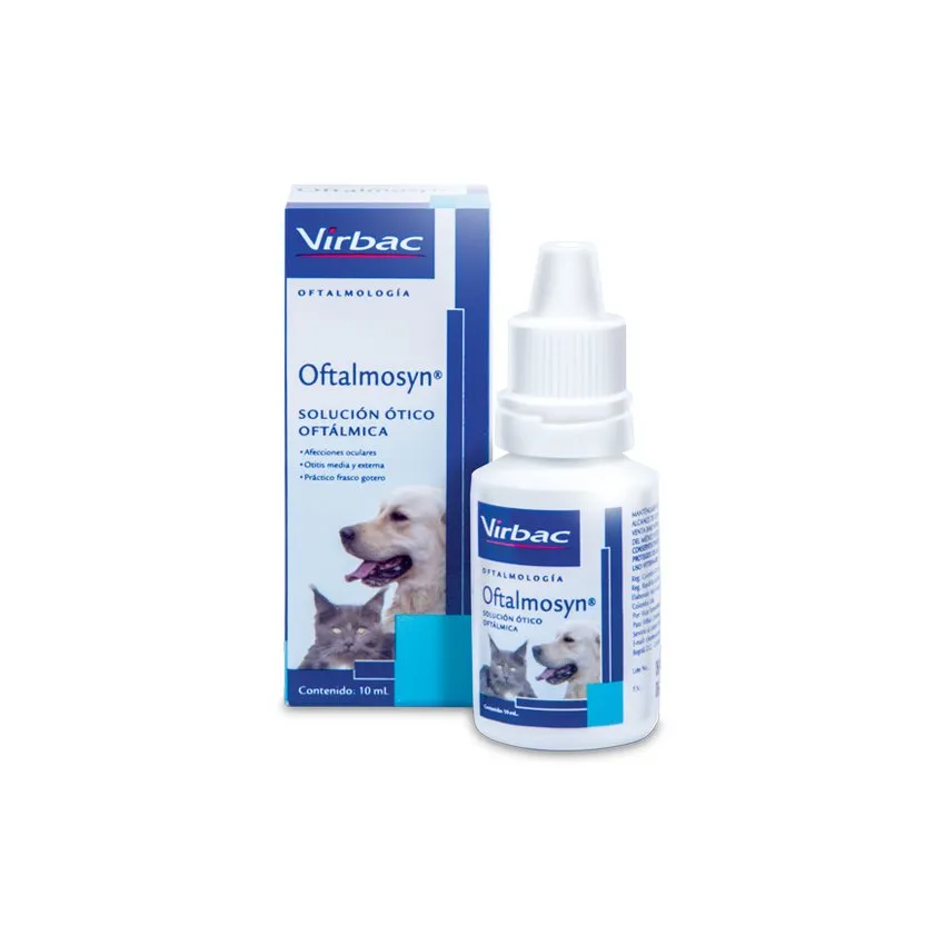 Oftalmosyn Gotas Infecciones Oidos Ojos Perros Gatos 10Ml