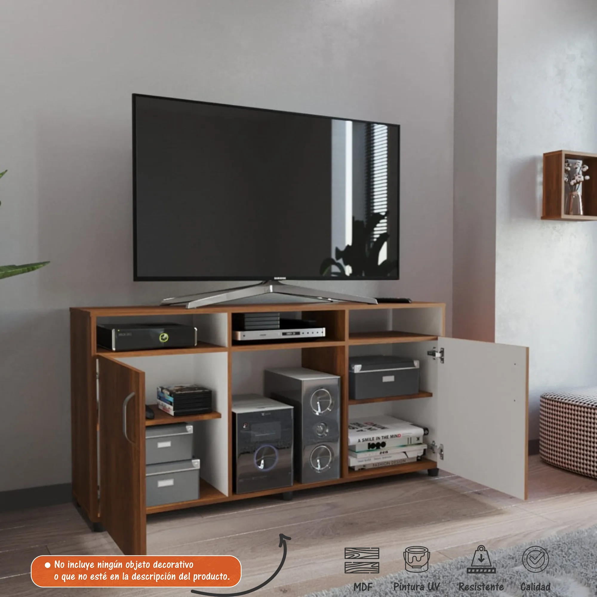 Mesa De Tv Mueble Televisor Urban Bertolini - Caramelo