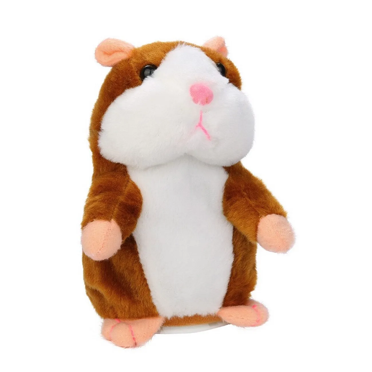 Juguete Peluche Hamster Color Caramelo Habla Repite Lo Que Dices + Baterias