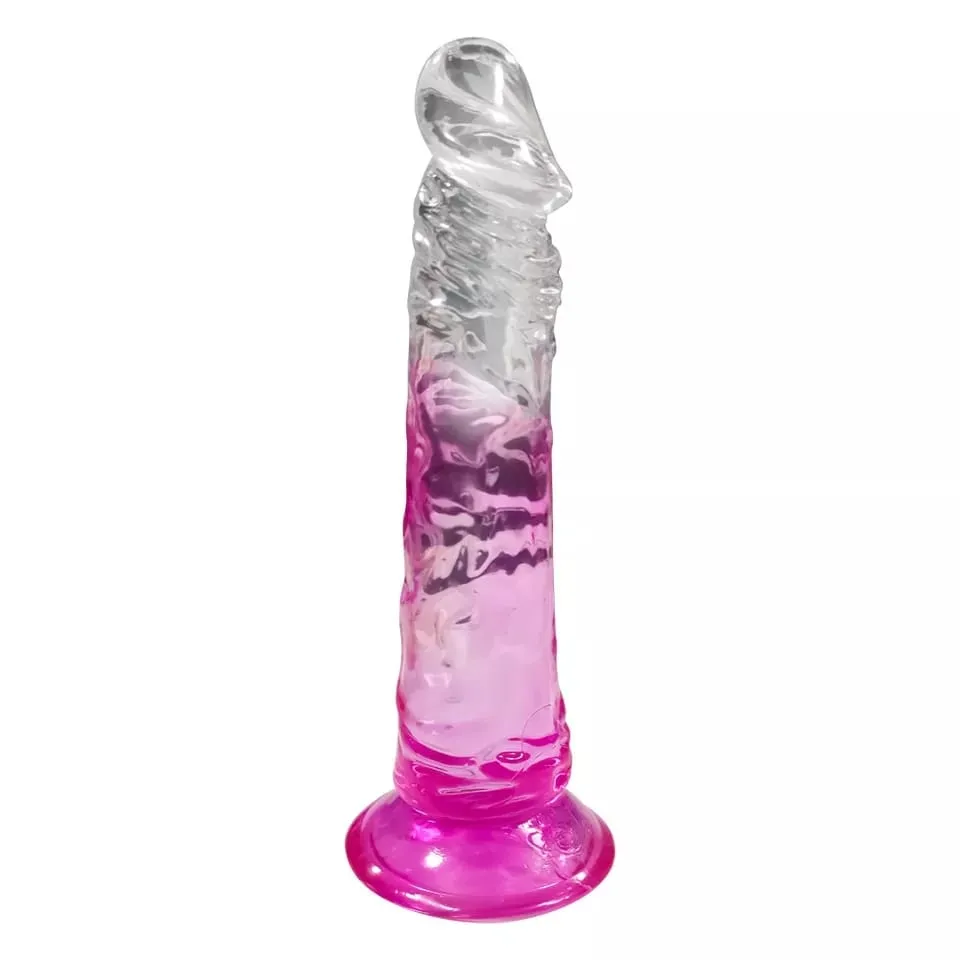 Dildo Consolador Color Degrade Genérico Gel Flexible con Ventosa