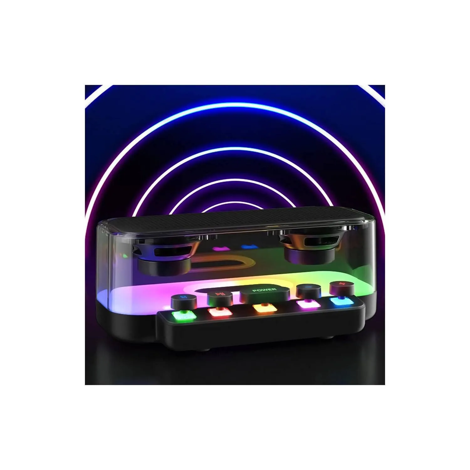 Parlante Bluetooth Inalambrico Botones Maquina Escribir RGB Altavoz Z6