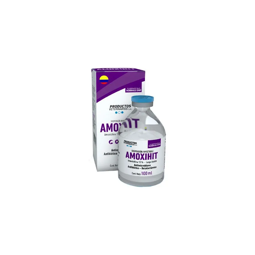 Amoxihit Antibiotico Inyectable Perros Gatos 100Ml