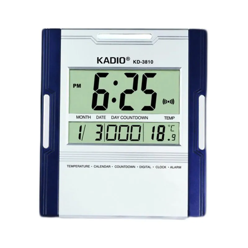 Reloj Digital Cuadrado Alarma Temperatura Fecha Kadio KD-3810