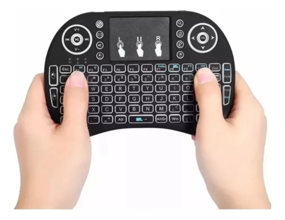 Mini Teclado Inalámbrico Android Smart Tv Iluminado Tvbox