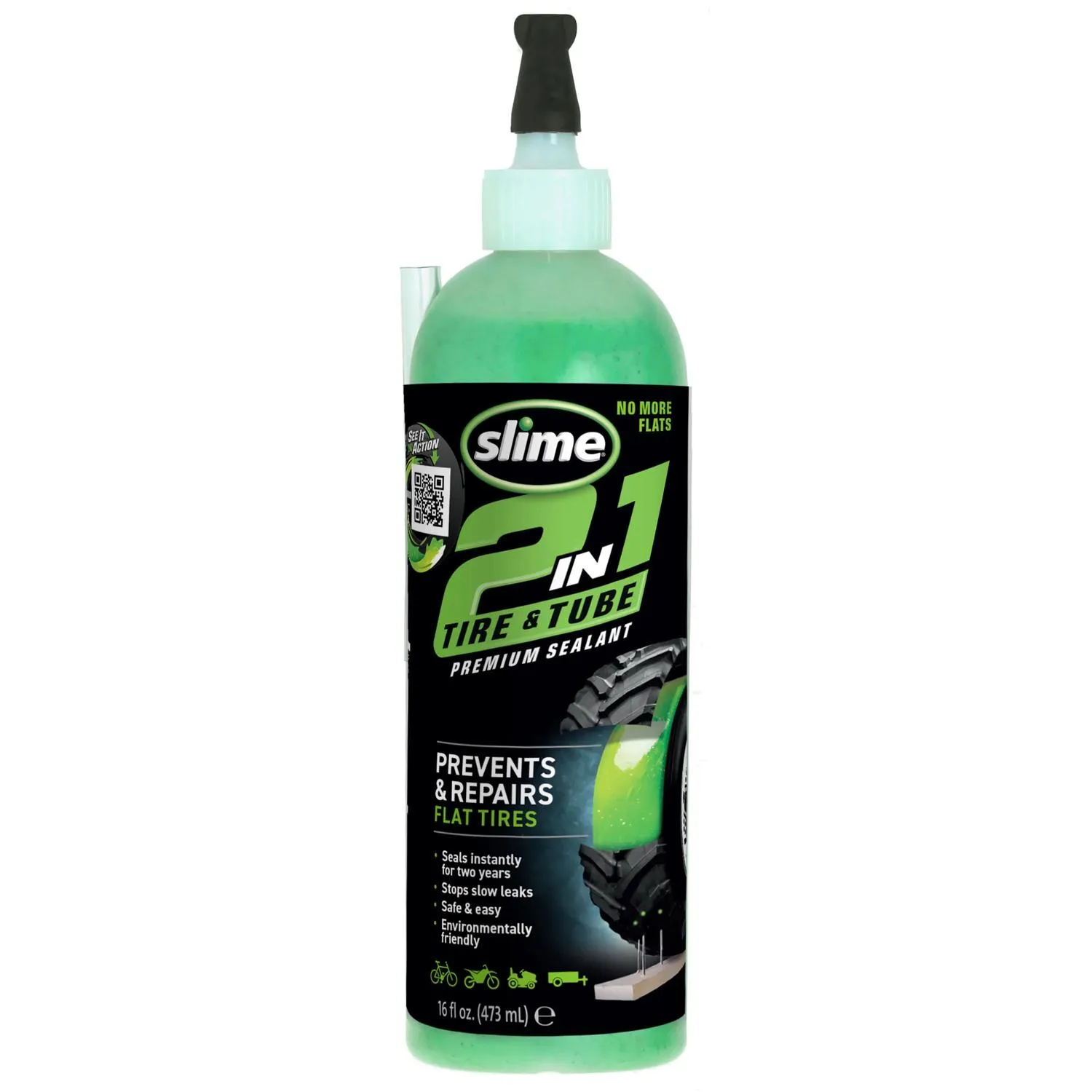 Sellador de Llantas 2 EN 1 Slime 16 oz