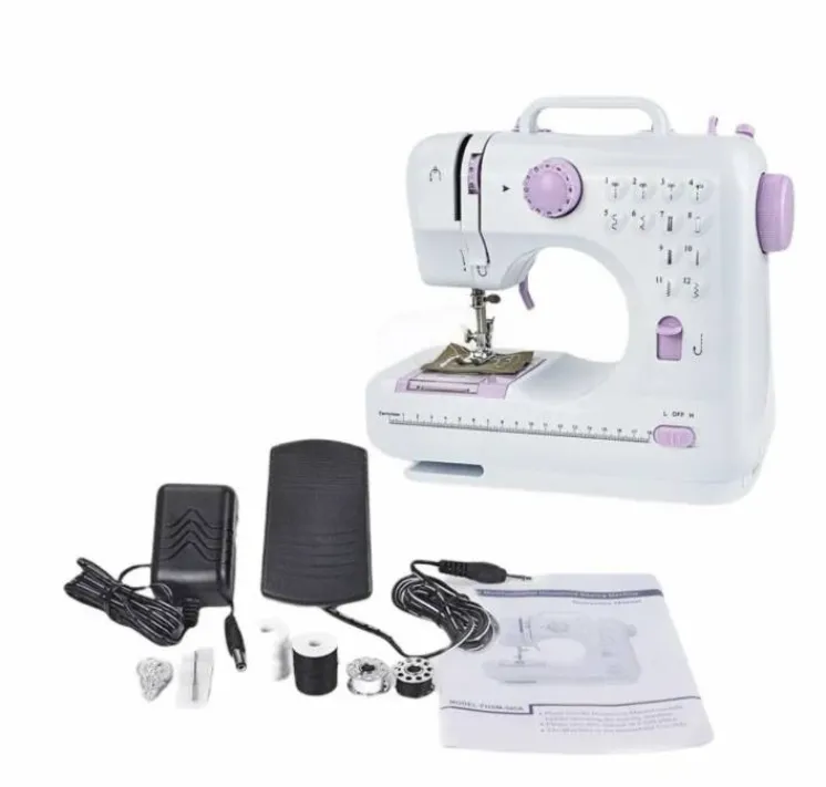 Máquina Coser Portatil Mini Luz Led Sewing Machine Sm-505a