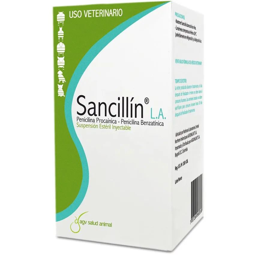 Sancillin Antimicrobiano Inyectable Bovinos Y Otros Animales100Ml