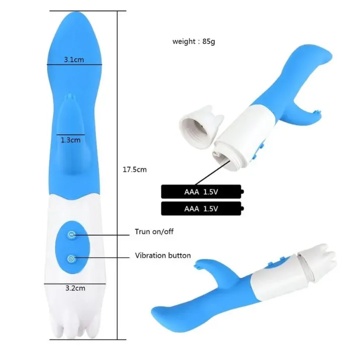 Vibrador Consolador Doble Estimulación Con Cerdas 10 Velocidades