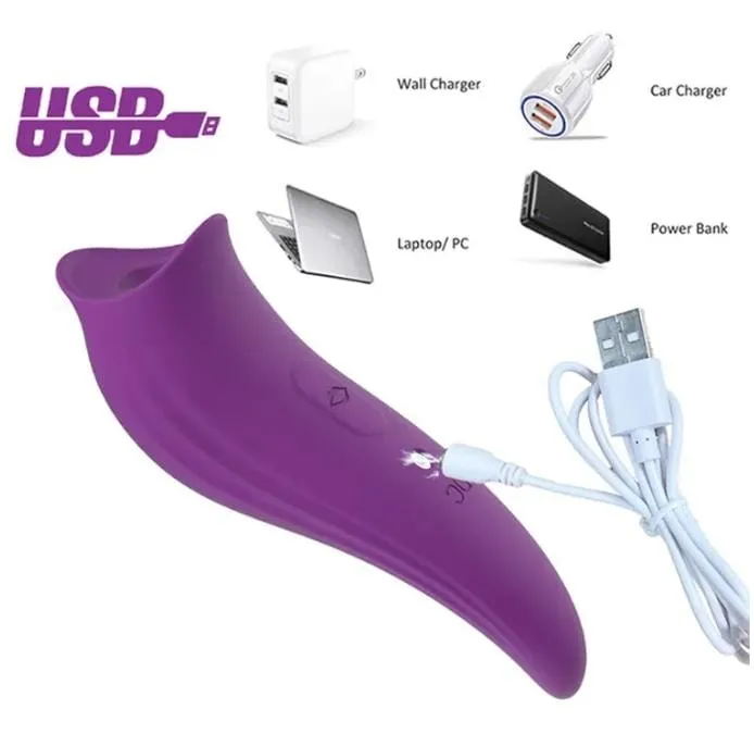 Vibrador succionador de clítoris 7 velocidades recargable usb