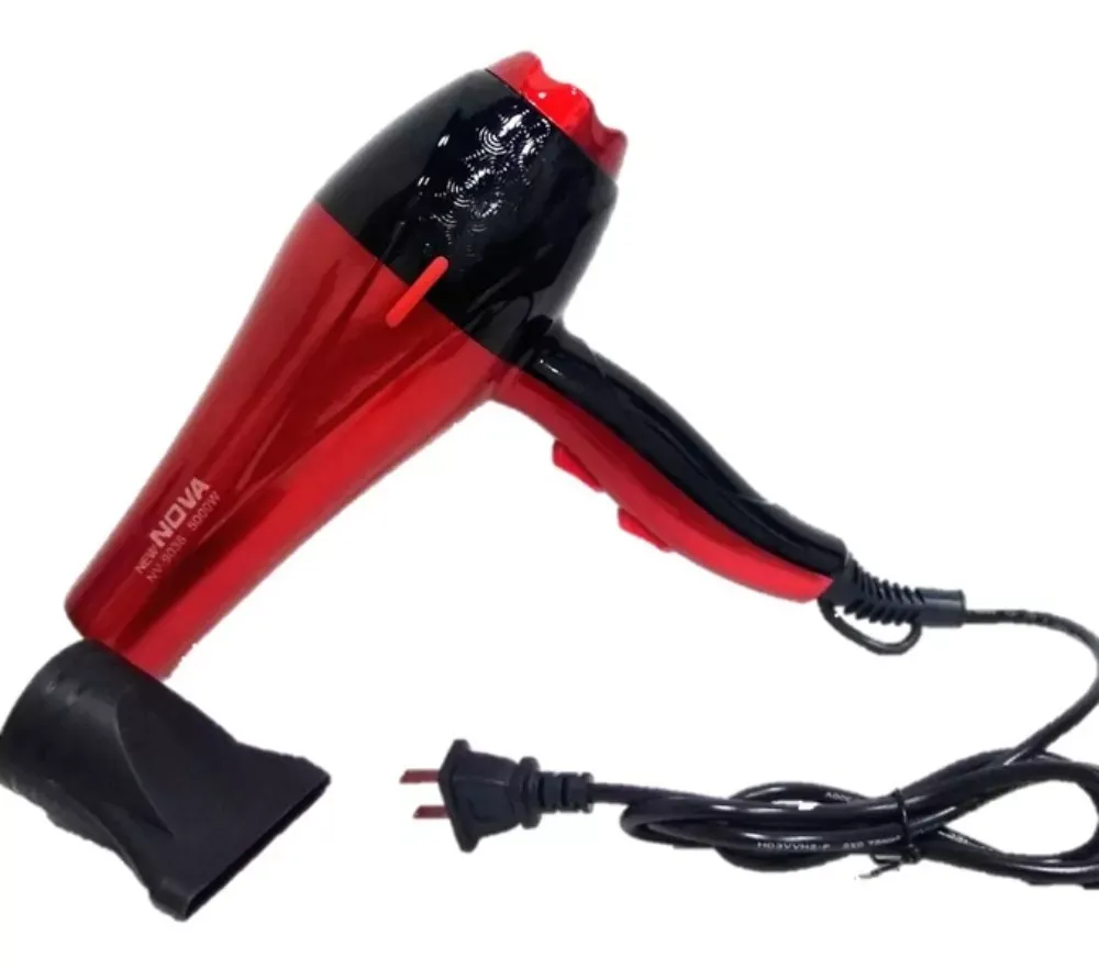 Secador De Cabello NOVA NV-9004 Rojo/Negro 110V/220V