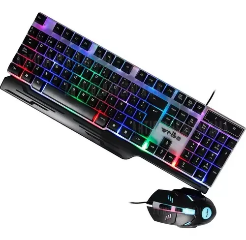 Kit De Teclado y Mouse Gamer Weibo WB-550 