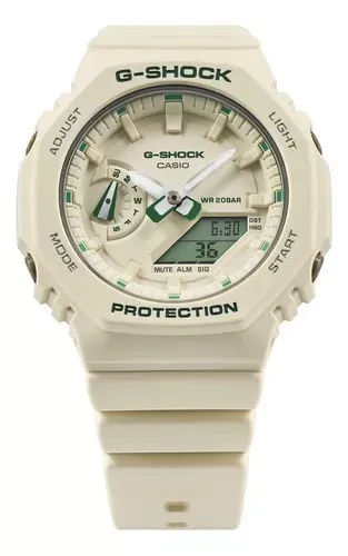 Reloj Mujer Original Casio Gma-s2100ga-7adr G-shock Color De La Correa Blanco Color Del Bisel Blanco Color Del Fondo Blanco