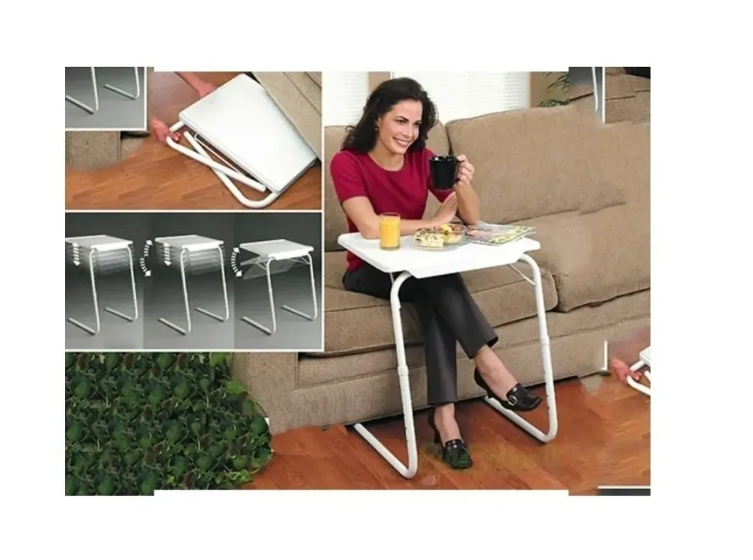 Mesa Portátil Plegable Table Blanca Mate Mesa Apoyo Soporte