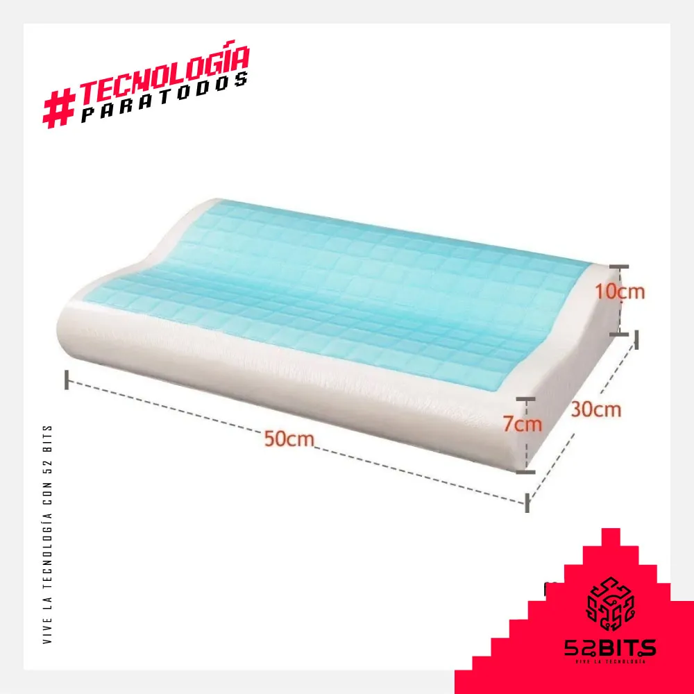 Almohada Memory Pillow Ortopédica Indeformable Cool Gel Fund 