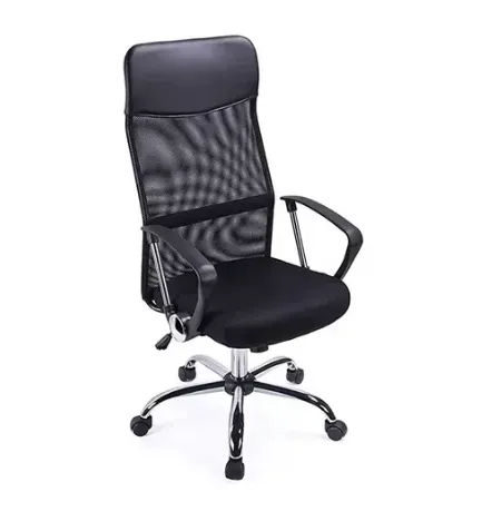 Silla De Oficina Ejecutiva En Malla Negra Ergonómica Envio Gratis