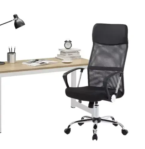 Silla De Oficina Ejecutiva En Malla Negra Ergonómica Envio Gratis