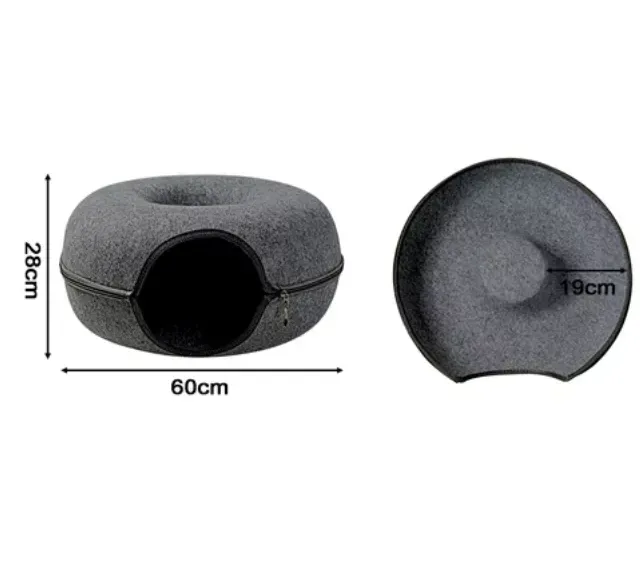 Cama Tunel Para Gatos Con Cremallera Tipo Donut Mascotas Envio Gratis