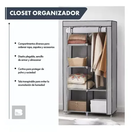 Mueble Closet Armario Organizador Tela Portatil Ropa Zapatos Envio Gratis