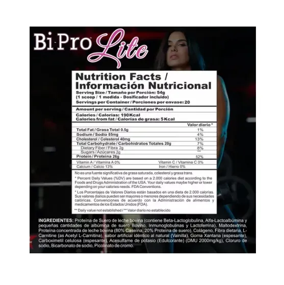 Bipro Lite 2 Lb Bi Pro 2lb 2 Libras Upn Proteina Whey Envio Gratis