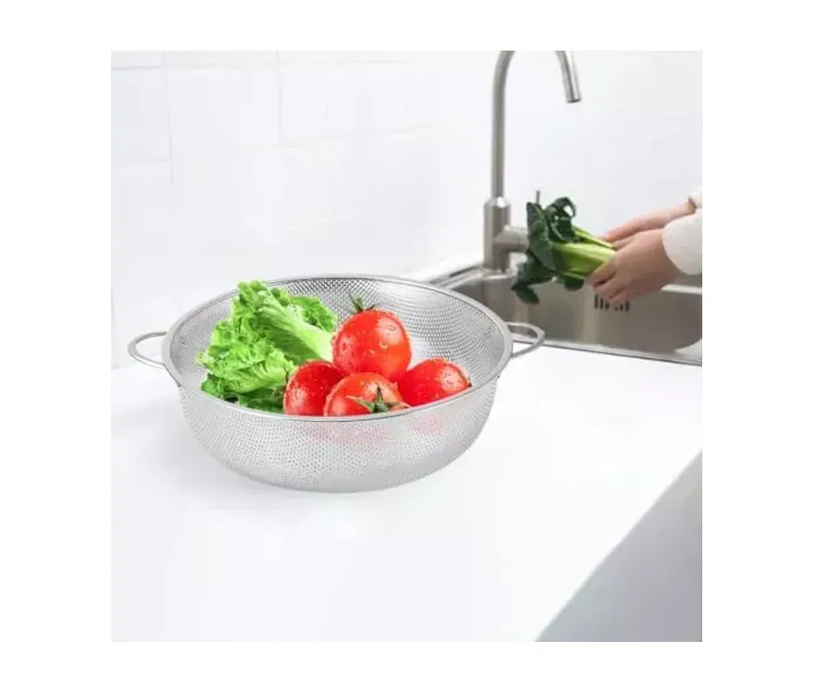 Colador Escurridor De Frutas Verduras Acero Inoxidable