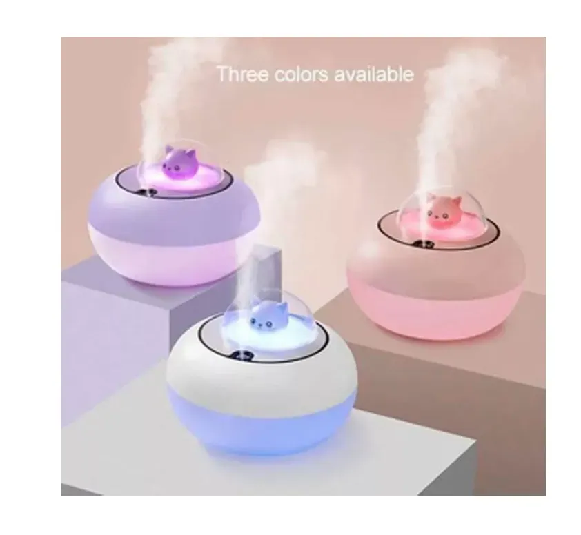 Humidificador Difusor De Aromas Luz Led Nave Gato