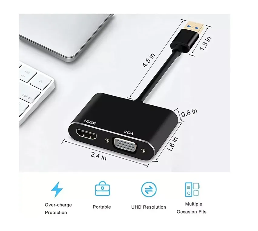 Convertidor Usb 3,0 A Hdmi Y Vga (usb 3,0)