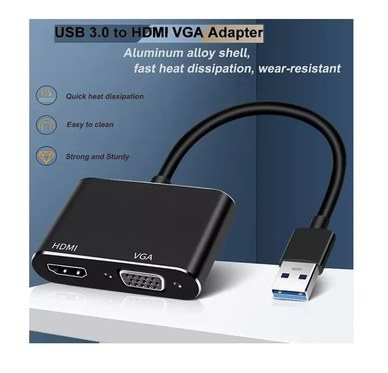 Convertidor Usb 3,0 A Hdmi Y Vga (usb 3,0)