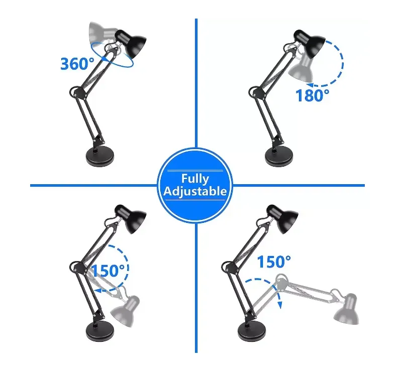 Lampara De Mesa Escritorio Ajustable Elegante Moderna