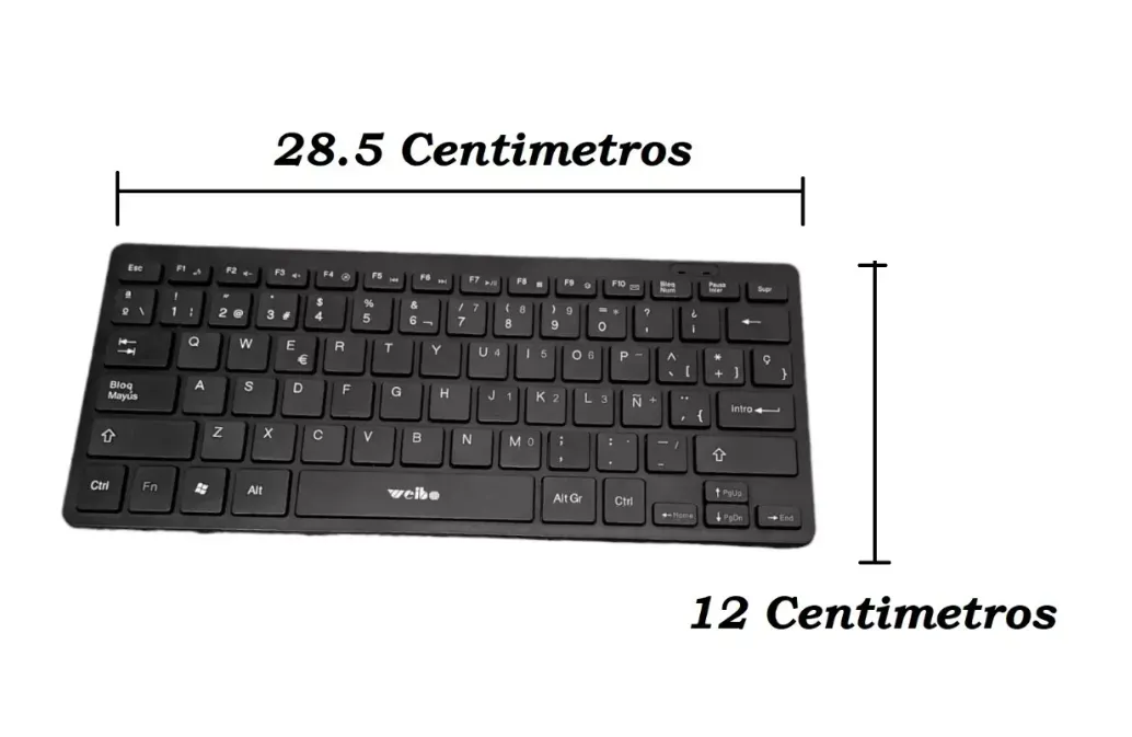 Mini Teclado Compacto Y Mouse Inalámbricos 2.4 Ghz